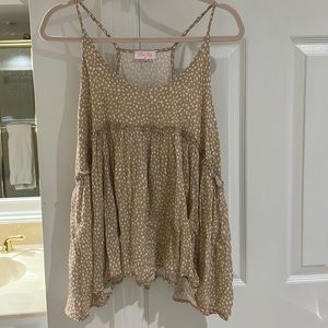 Cute Polk dot strap top from Pink Lily boutique